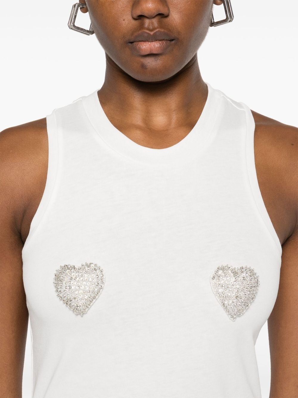 heart-patch tank top - 5