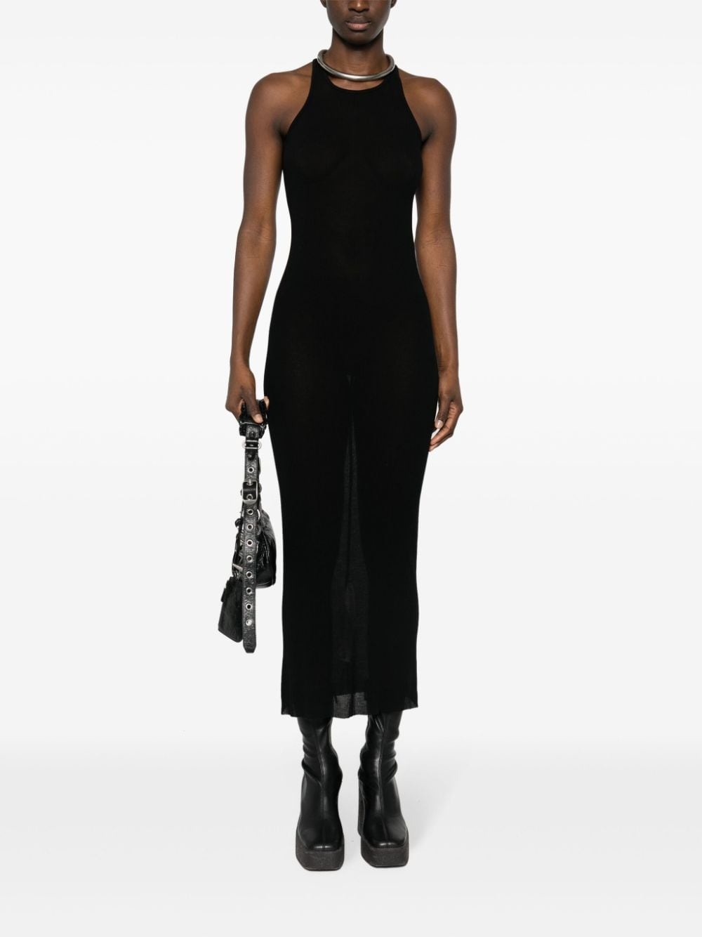 ribbed sleeveless dress - 2