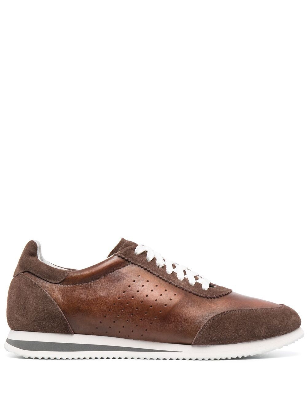 perforated-detail sneakers - 1