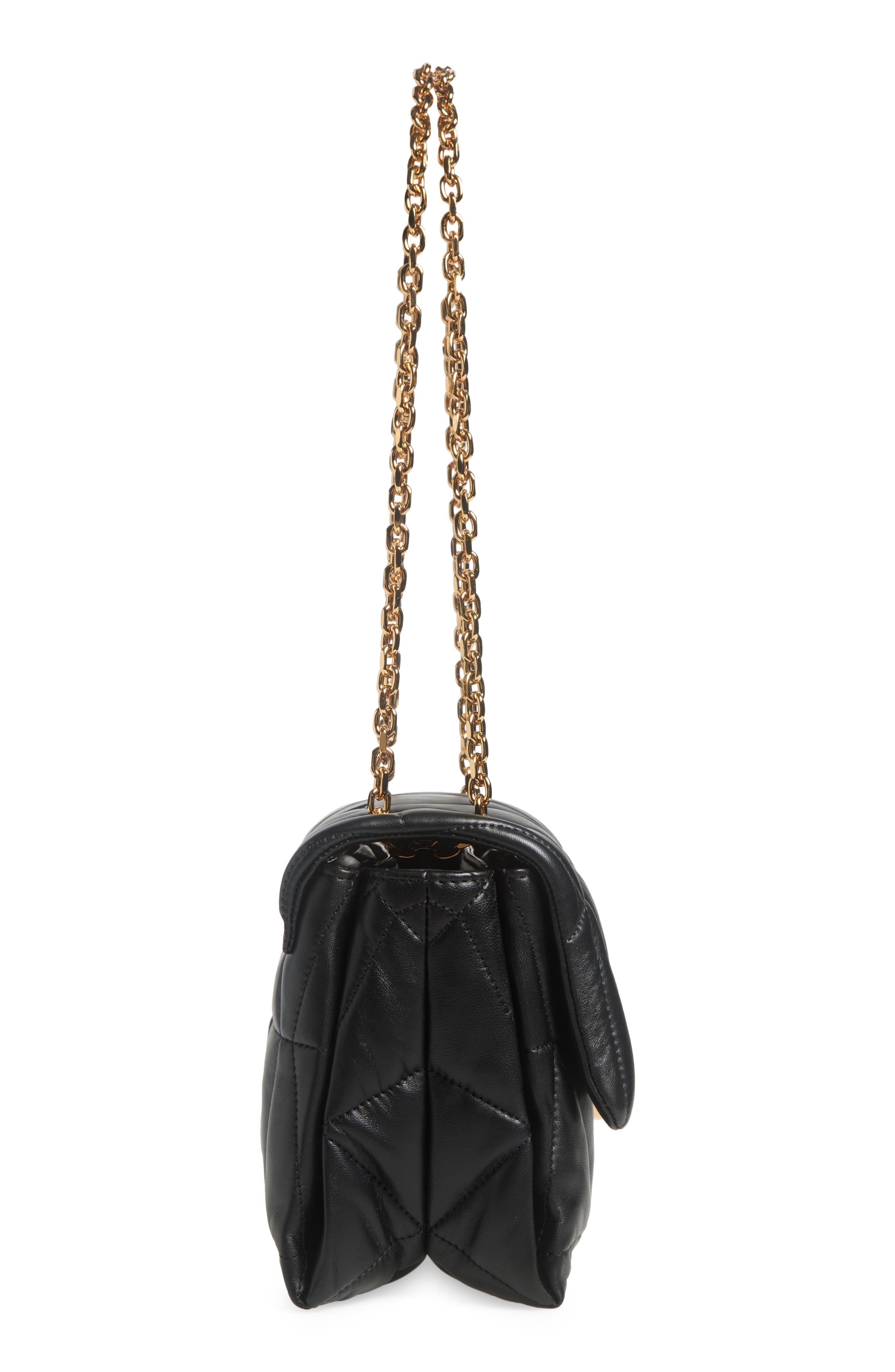 Versace Medusa 95 Soft Quilted Leather Shoulder Bag in Black Versace Gold at Nordstrom - 6