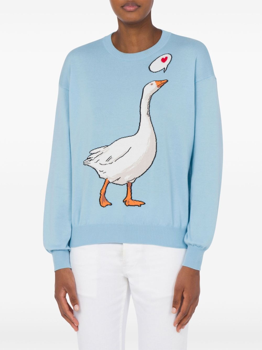 goose-motif sweater - 2