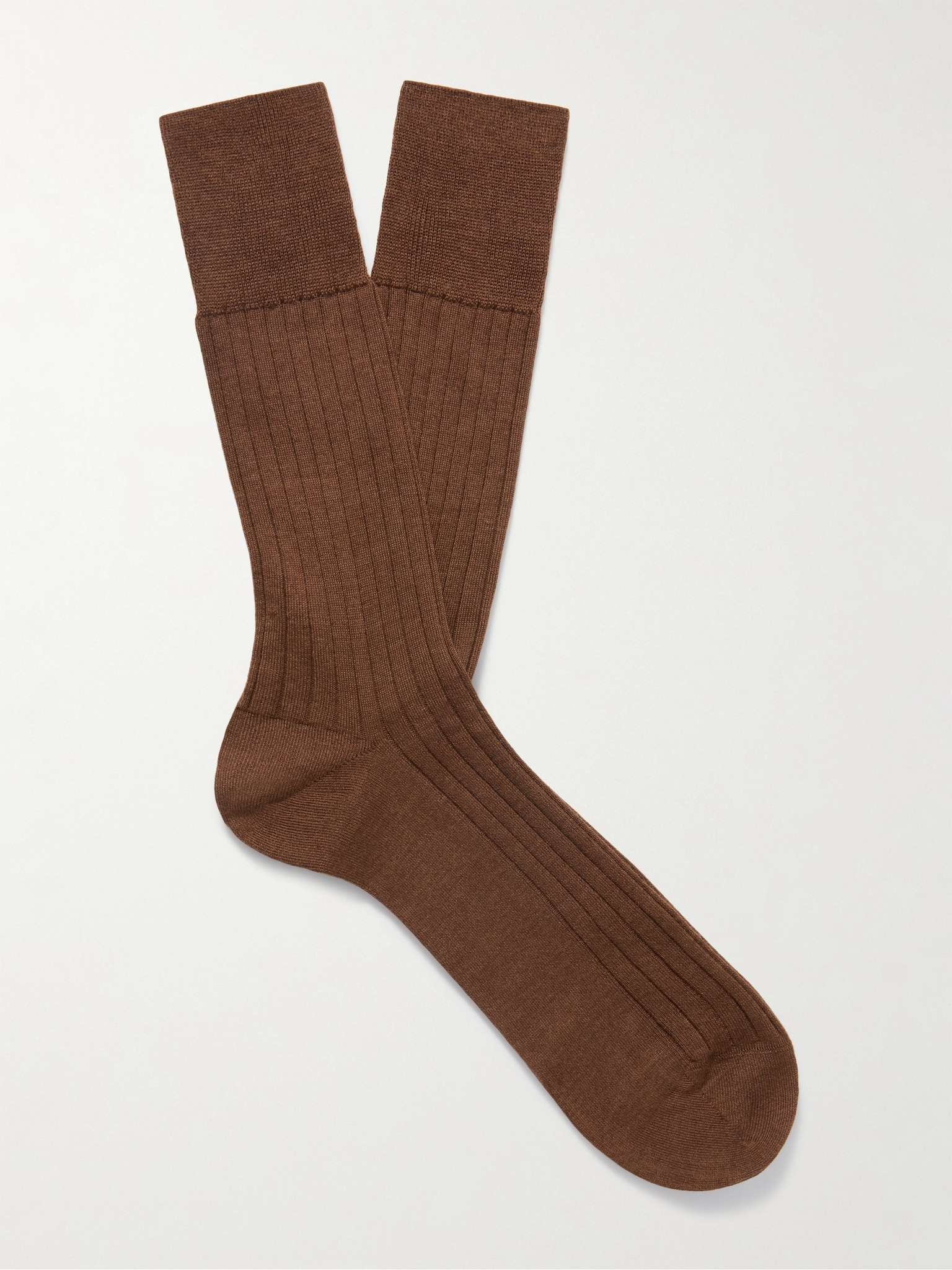 No 2 Ribbed Cashmere-Blend Socks - 1