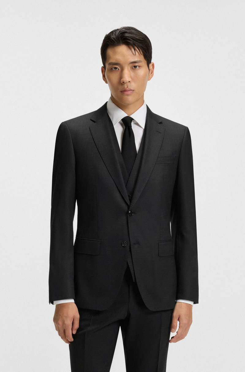 MICRO-PATTERNED SLIM-FIT SUIT IN STRETCH WOOL 3
