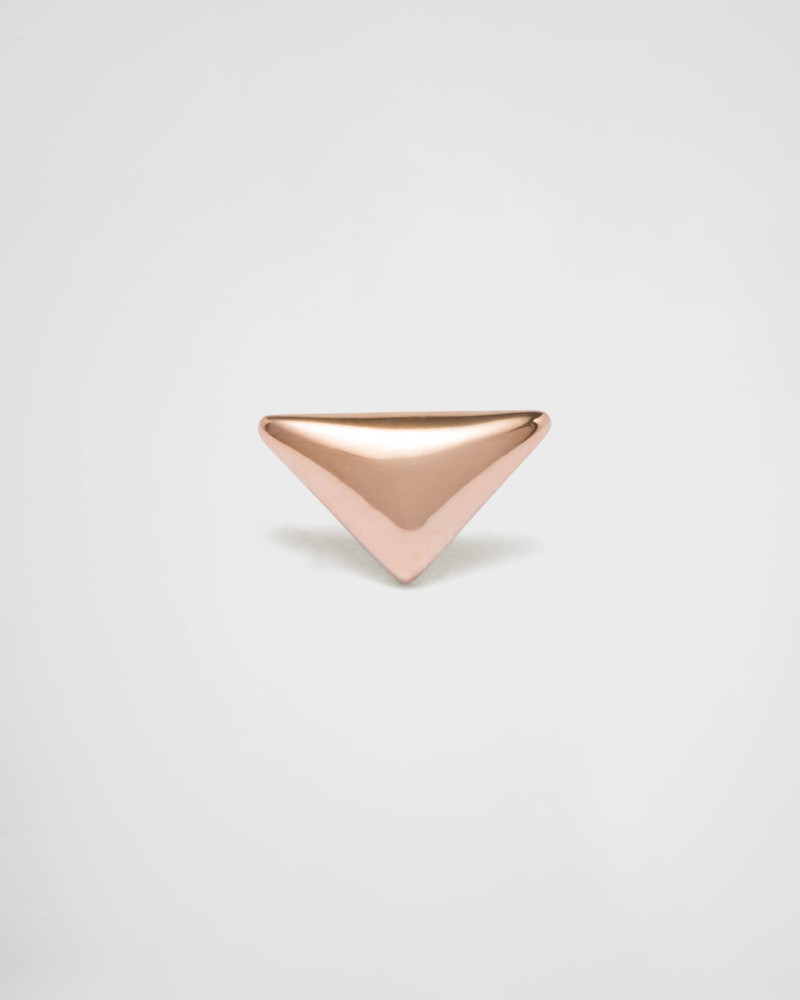 Eternal Gold nano triangle mono earring in pink gold 1