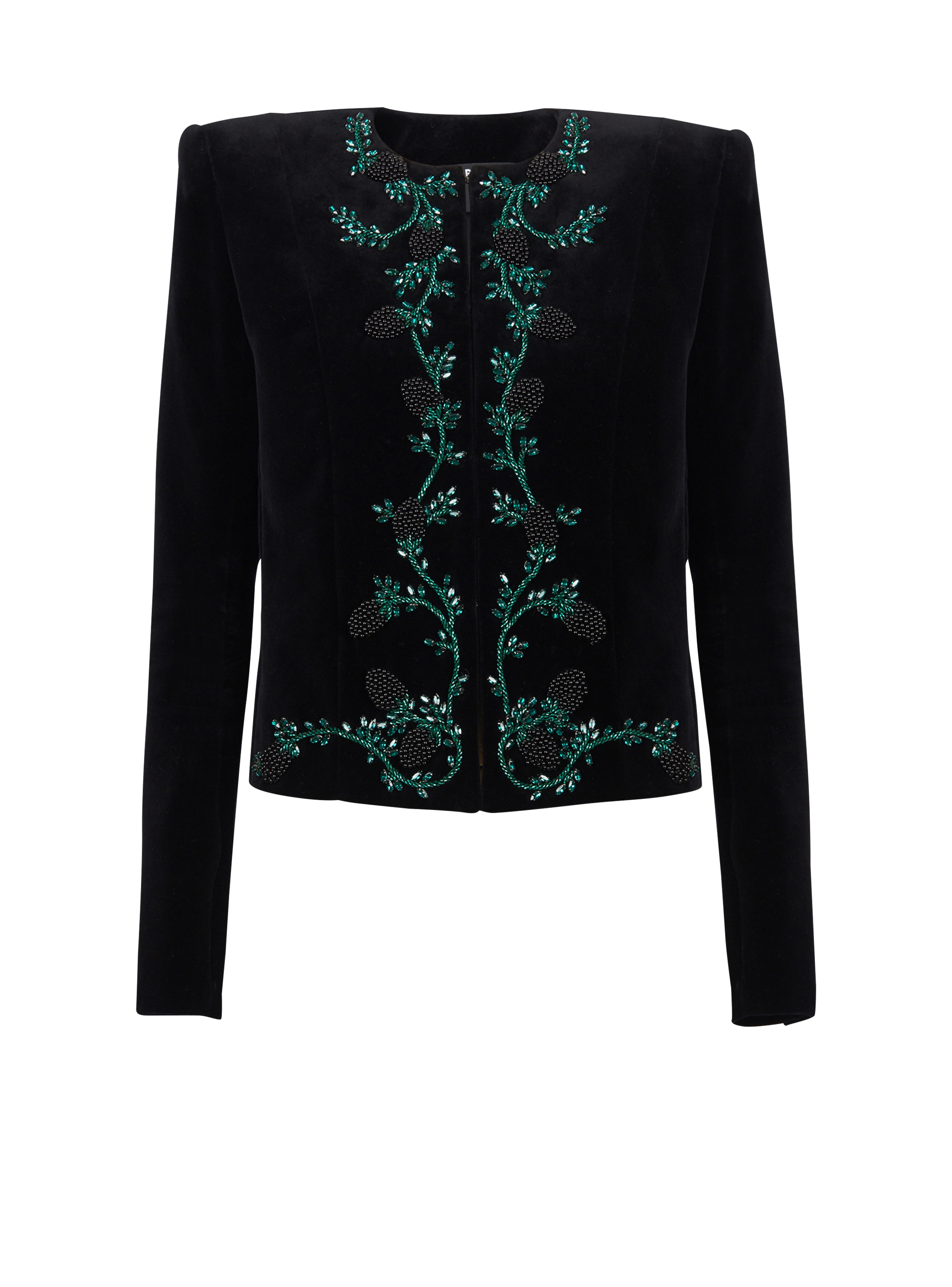 Blackberry embroidered velvet jacket - 1