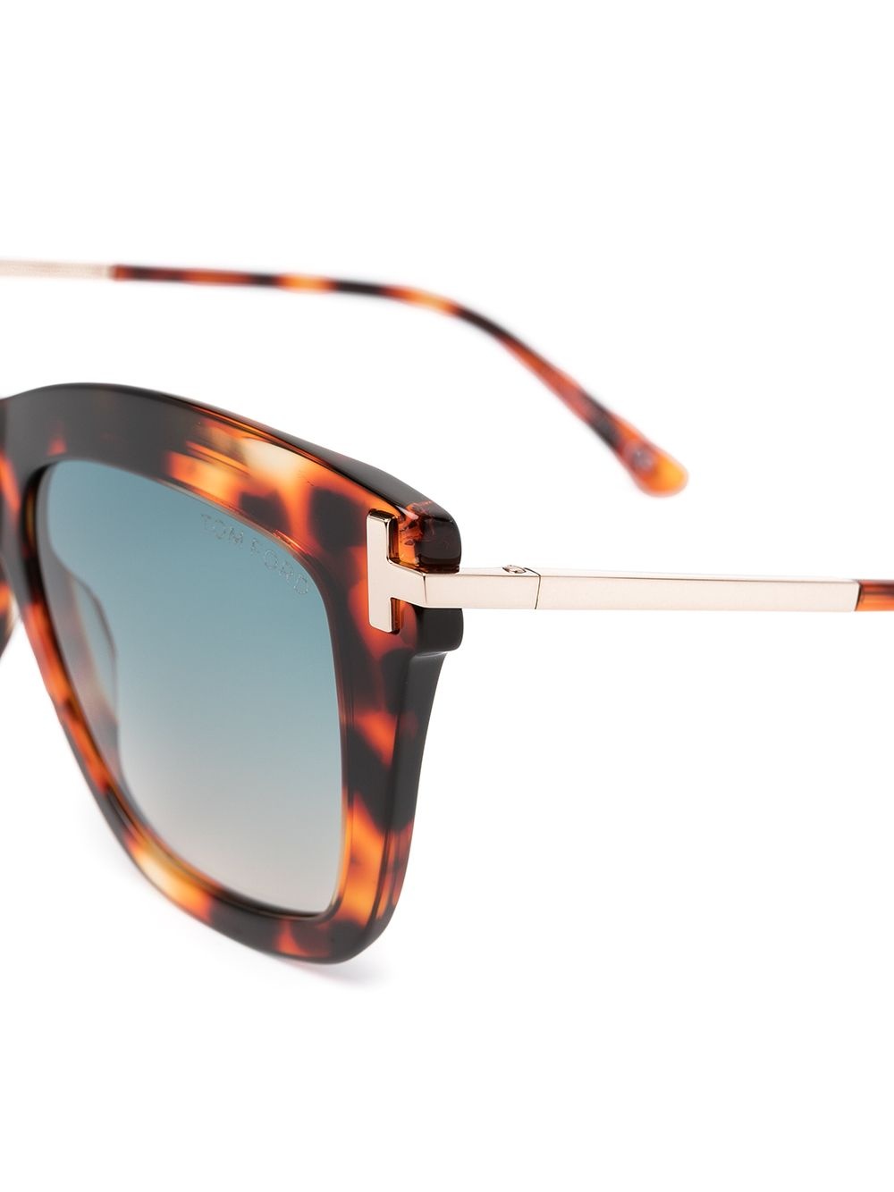 tortoiseshell square-frame sunglasses - 3