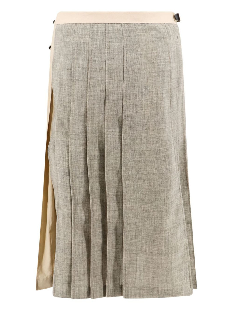 DURAZZI MILANO pleated kilt midi skirt outlook