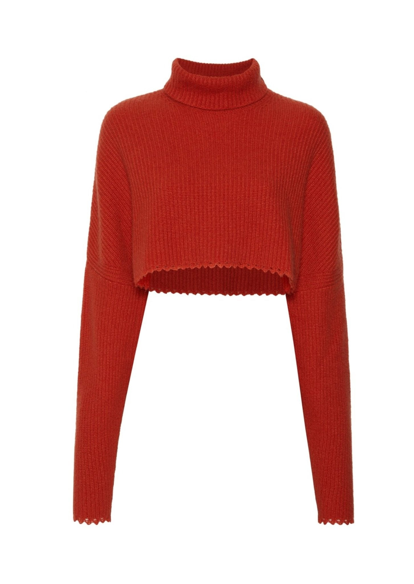 Airy Cashmere Cropped Turtleneck - 1