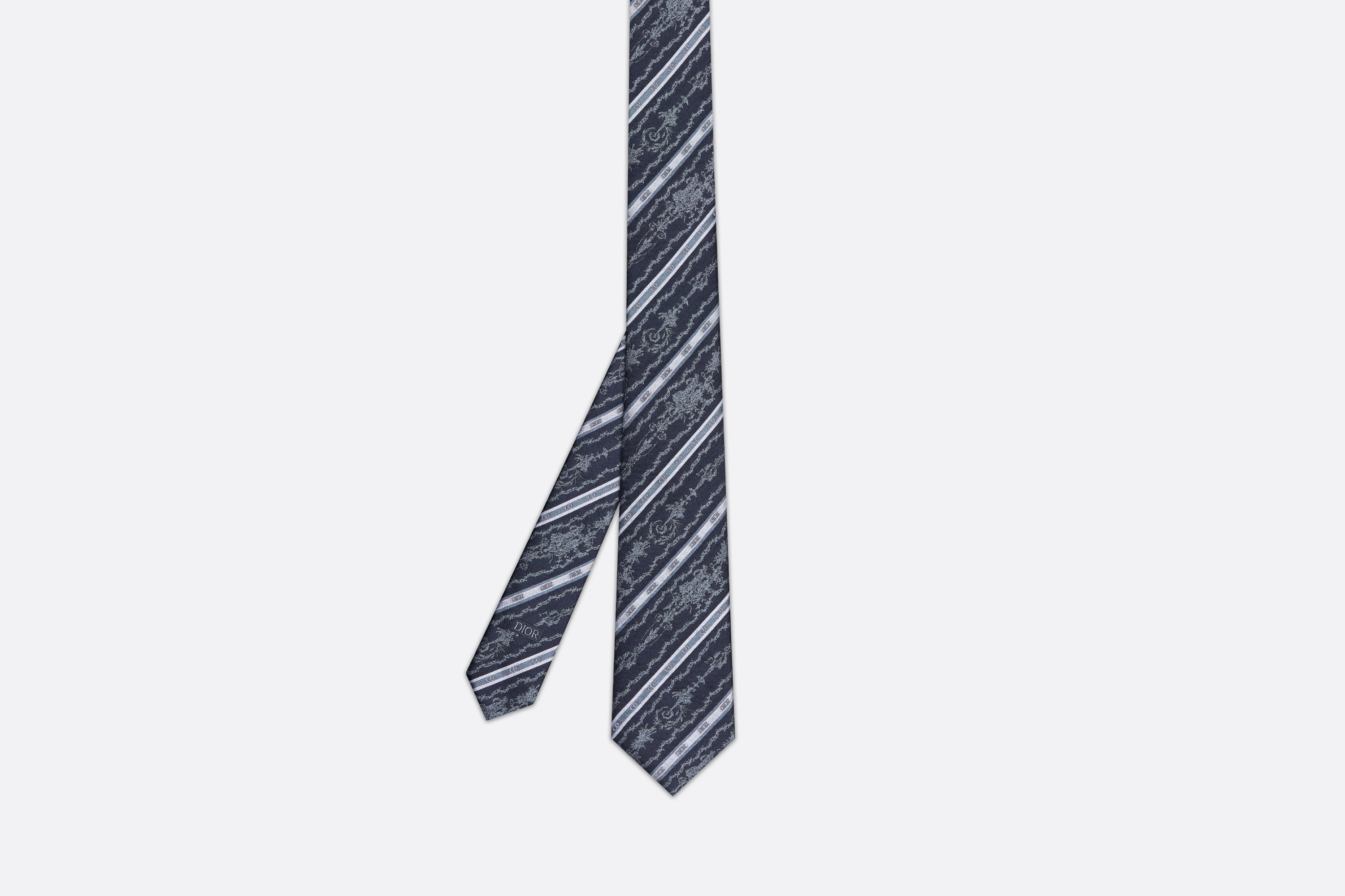 Striped Toile de Jouy Tie - 4