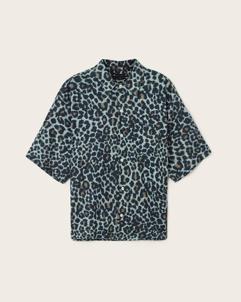 SILESIA SHORT SLEEVE LEOPARD PRINT SHIRT 1