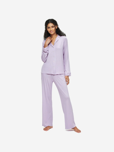 Derek Rose Women's Pyjamas Lara Micro Modal Stretch Lilac outlook
