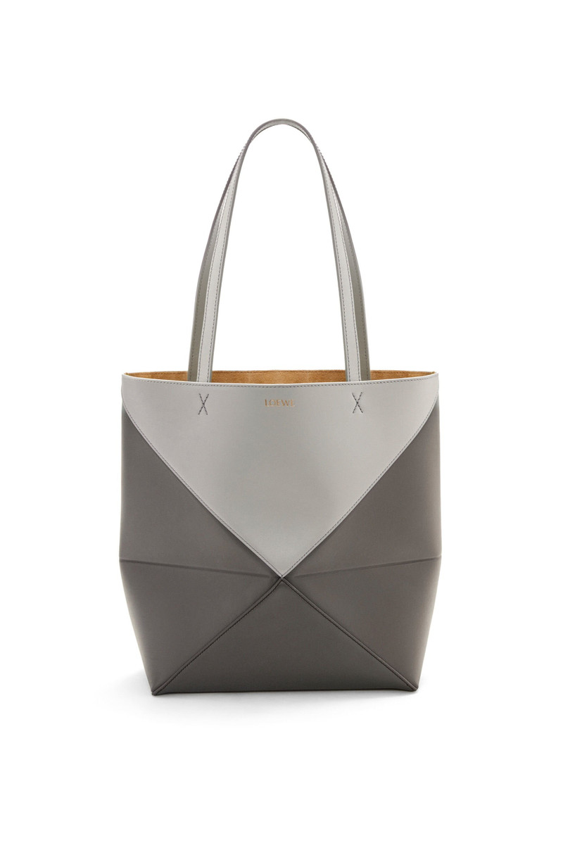 Puzzle Fold Tote in shiny calfskin 1