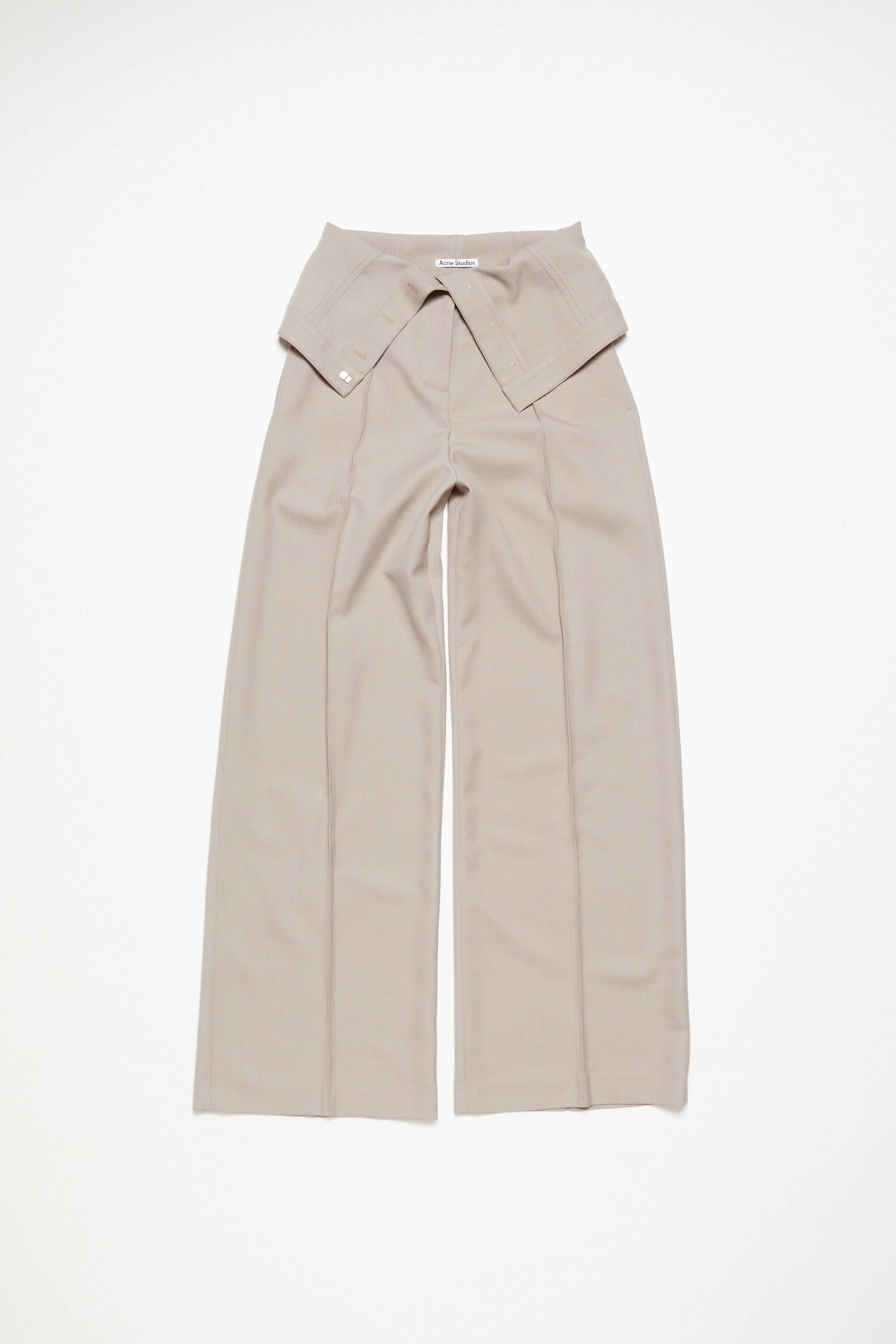 acne studios WOOL BLEND TROUSERS スラックス Wool-blend wide-leg pants in black - Acne Studios | Mytheresa