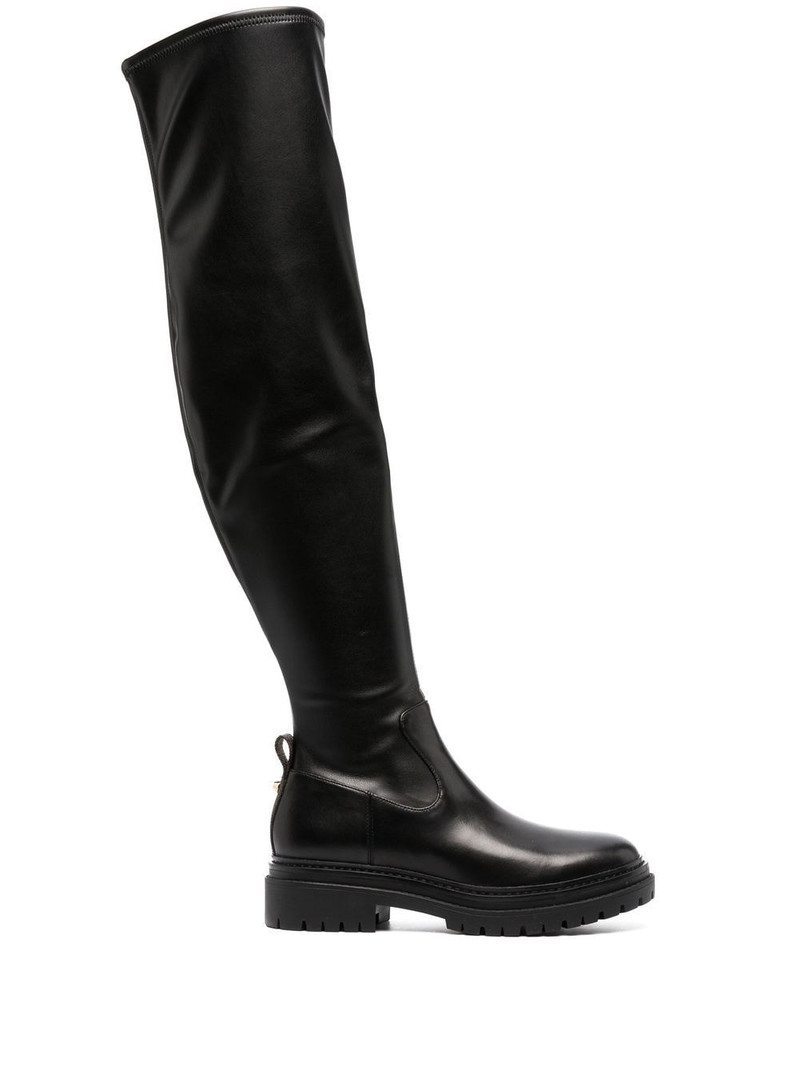 zip-up knee-length boots 1