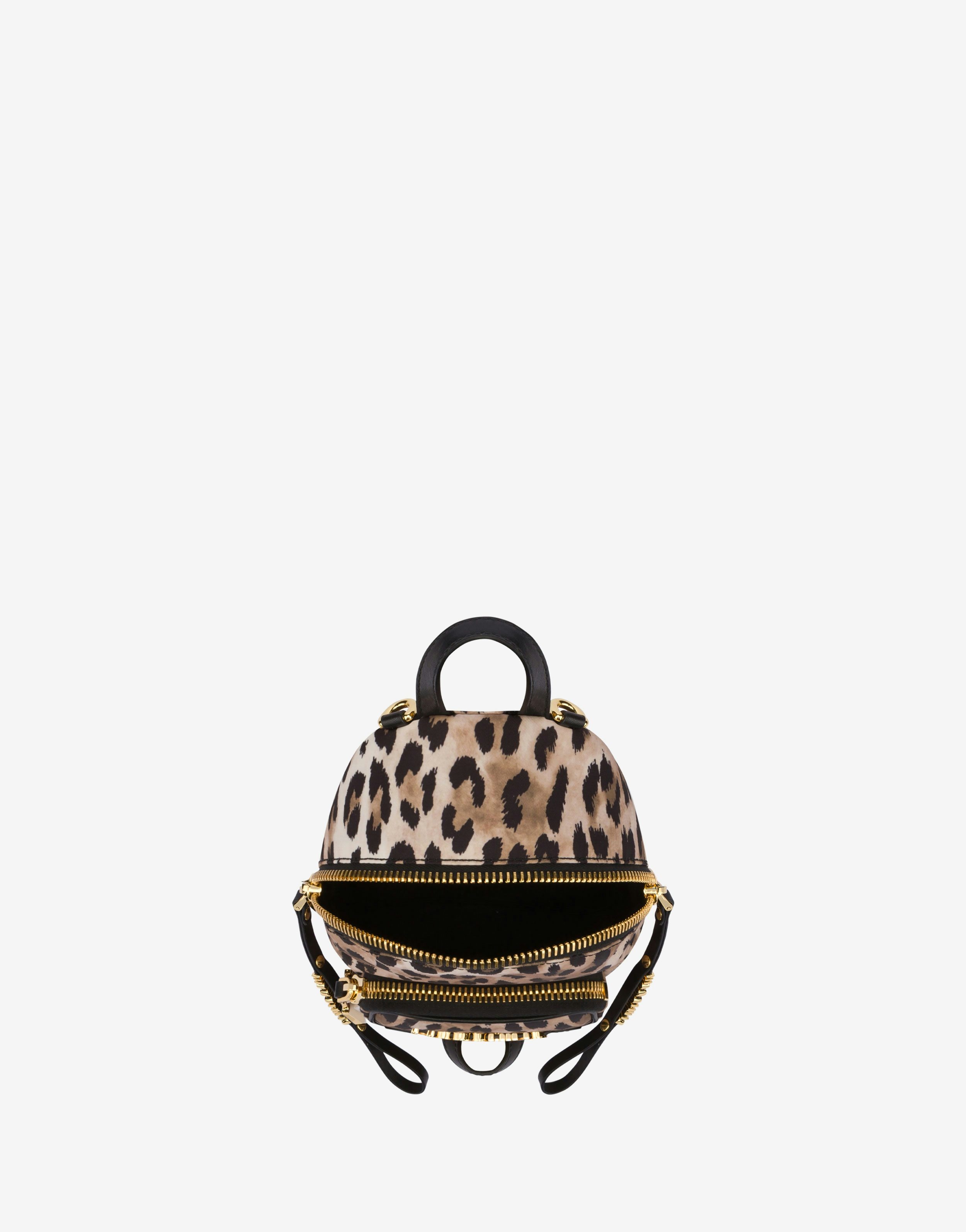 Moschino LEOPARD PRINT MINI BACKPACK REVERSIBLE