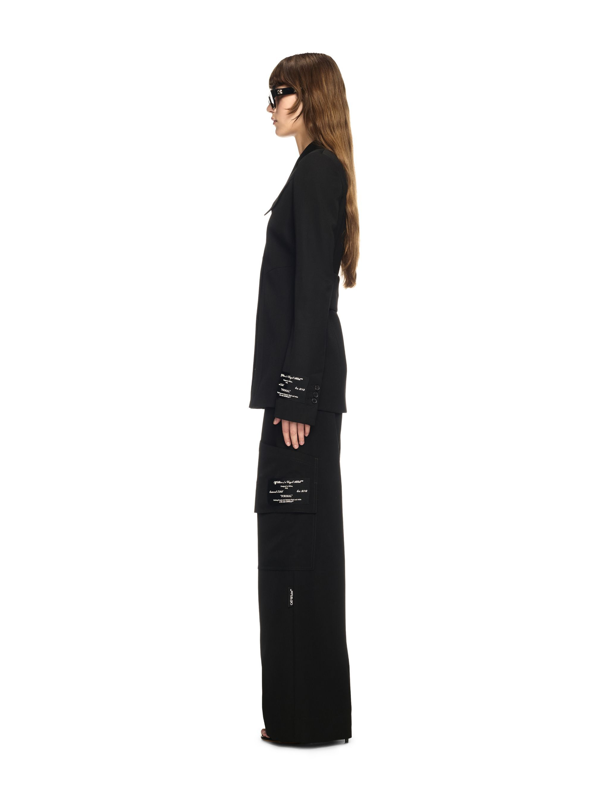 Black Toybox Wool Cargo Jacket - 3