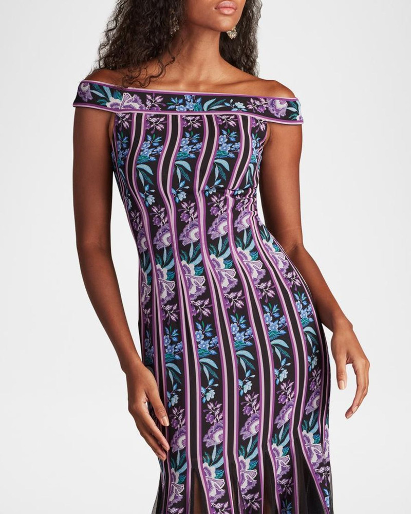 Off-Shoulder Godet Gown 5