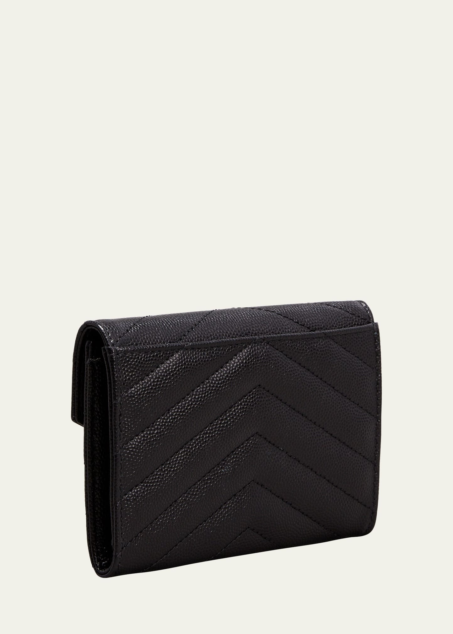 YSL Grain de Poudre V-Flap Card Case - 3