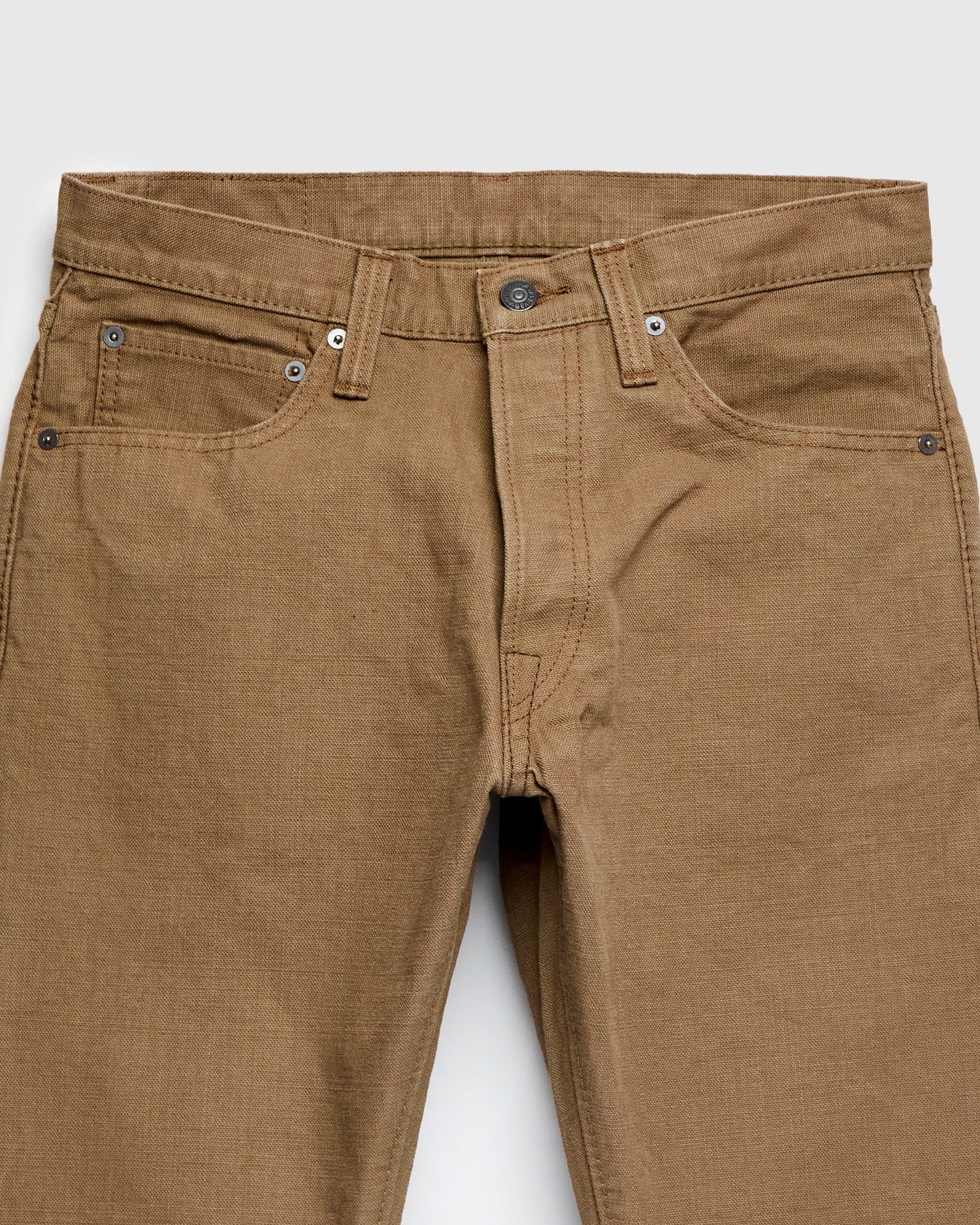 1175 "Khaki Beige" 13.5oz Duck Canvas Pants - Relaxed Tapered Fit - 4