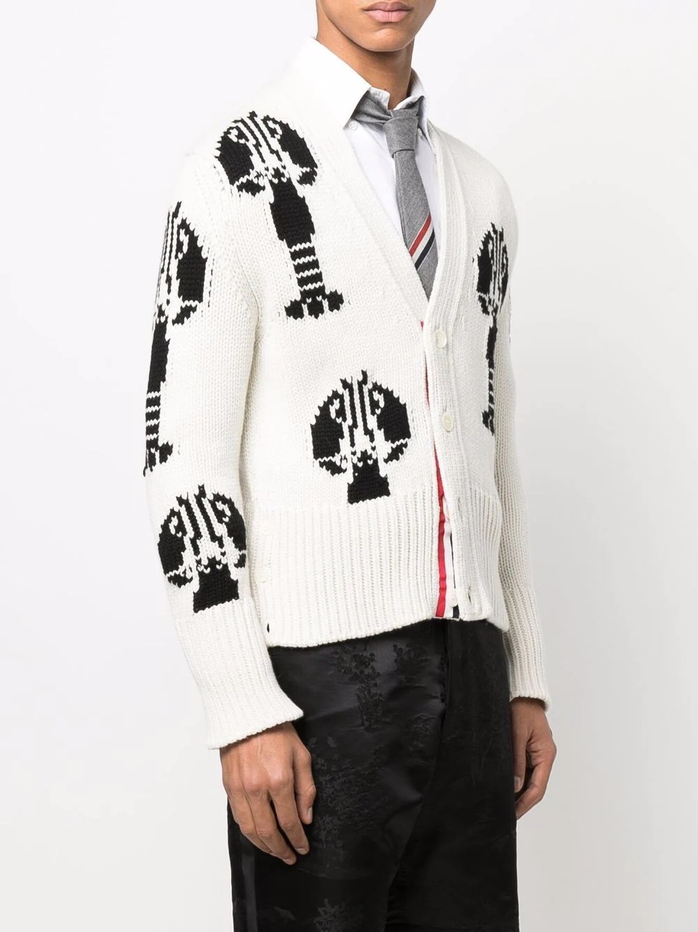 lobster-intarsia cashmere cardigan - 3