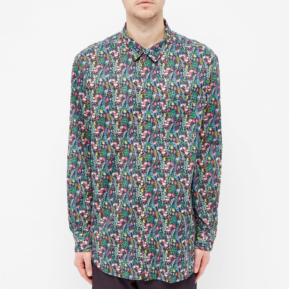 Engineered Garments Floral Short Collar Shirt - 4