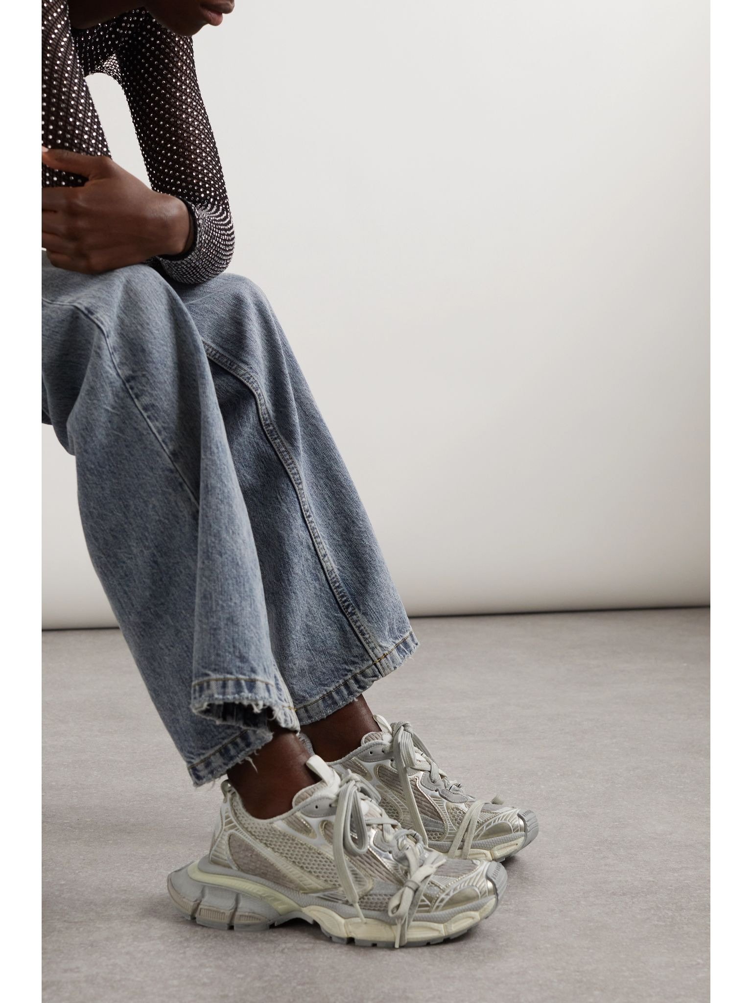 3XL mesh and rubber sneakers Off-white - 2