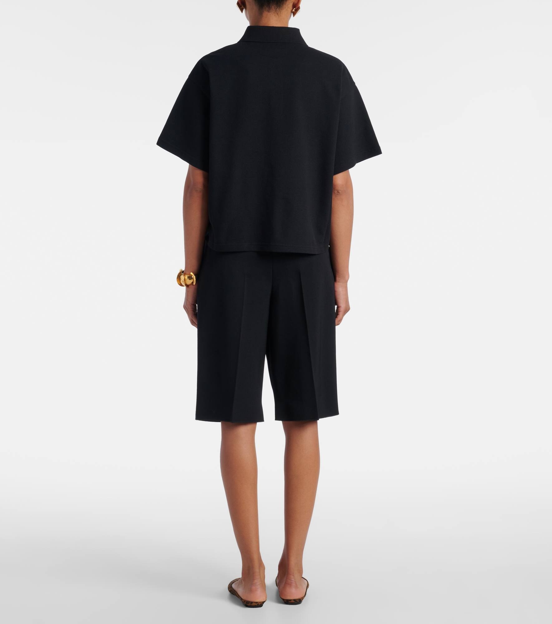 Cassandre cotton-blend piqué polo shirt - 3