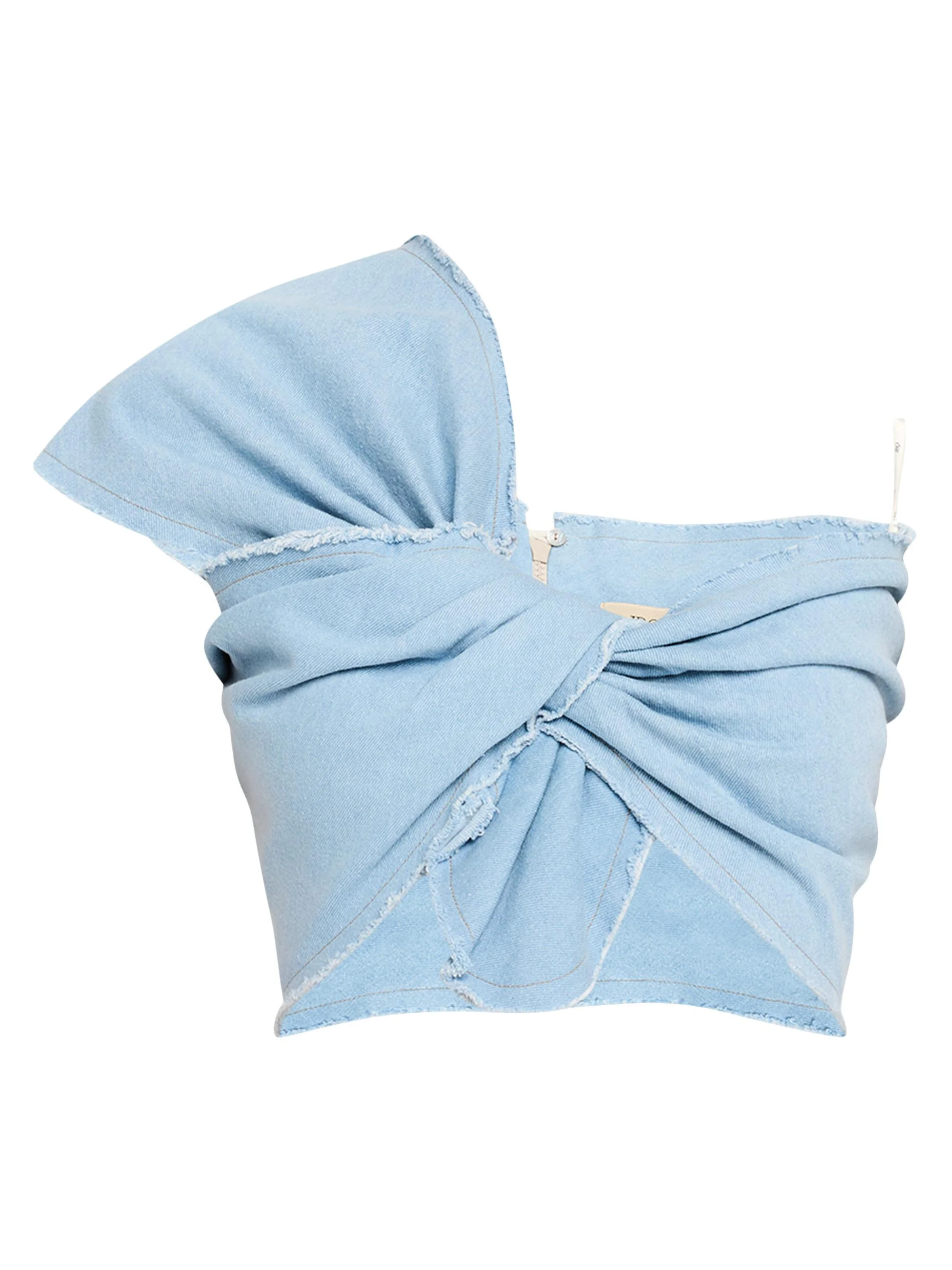 Women's Sol One-Shoulder Neckline Cotton Top - Sky - 1