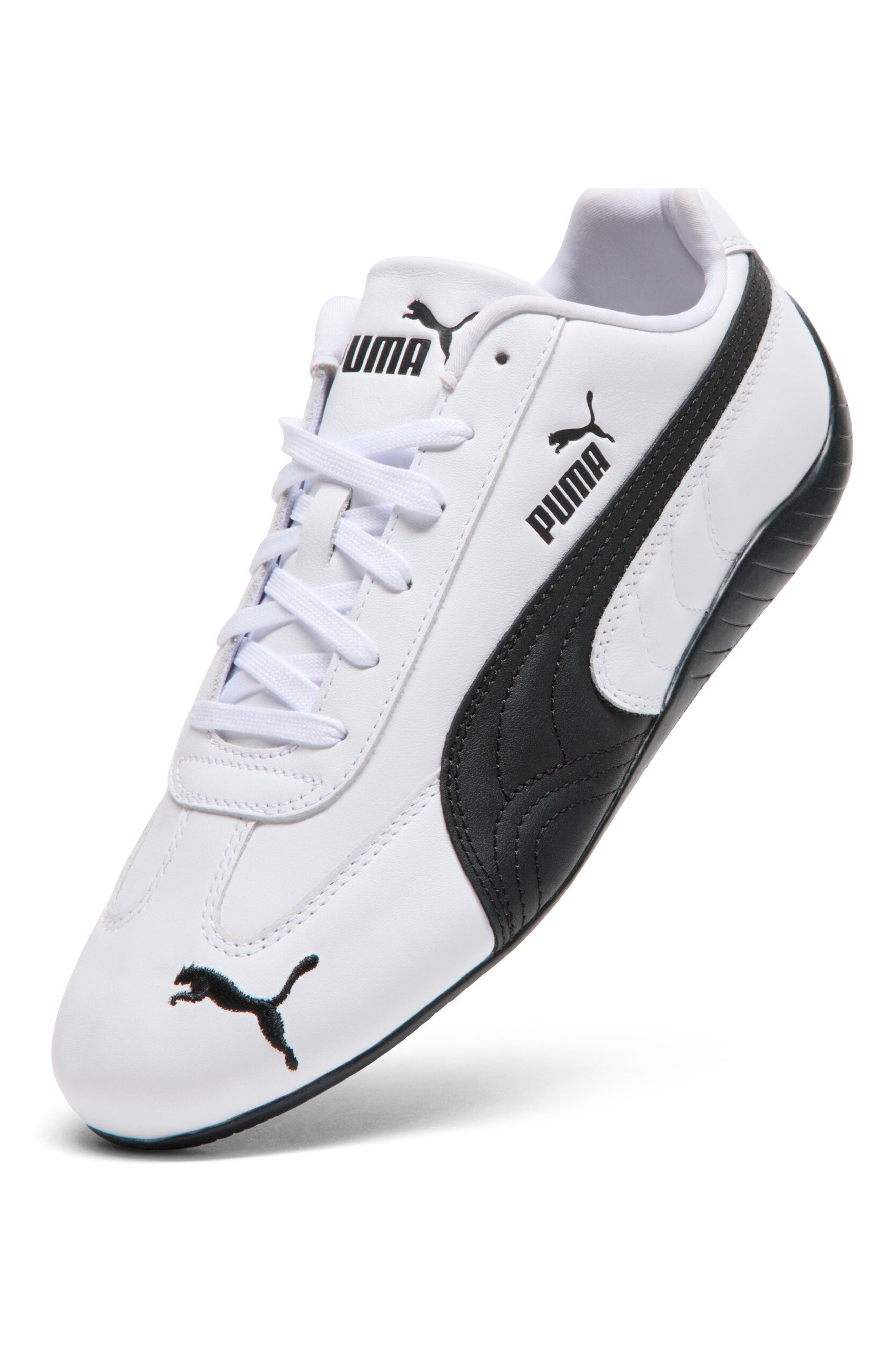 PUMA Speedcat Full Leather Sneaker in Puma White/Puma Black at Nordstrom - 3
