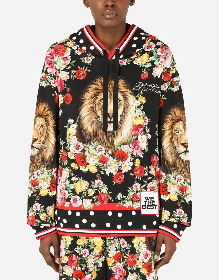 Hoodie with lion mix print - 7