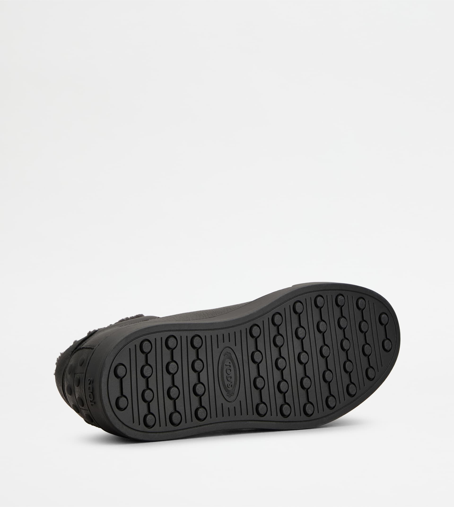 SNEAKERS IN LEATHER - BLACK - 4
