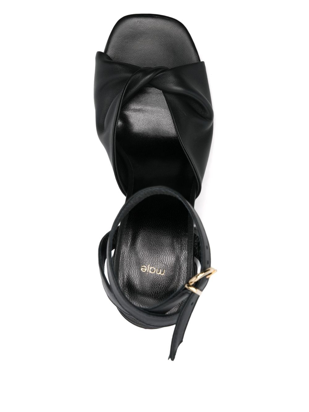 80mm leather sandals - 4