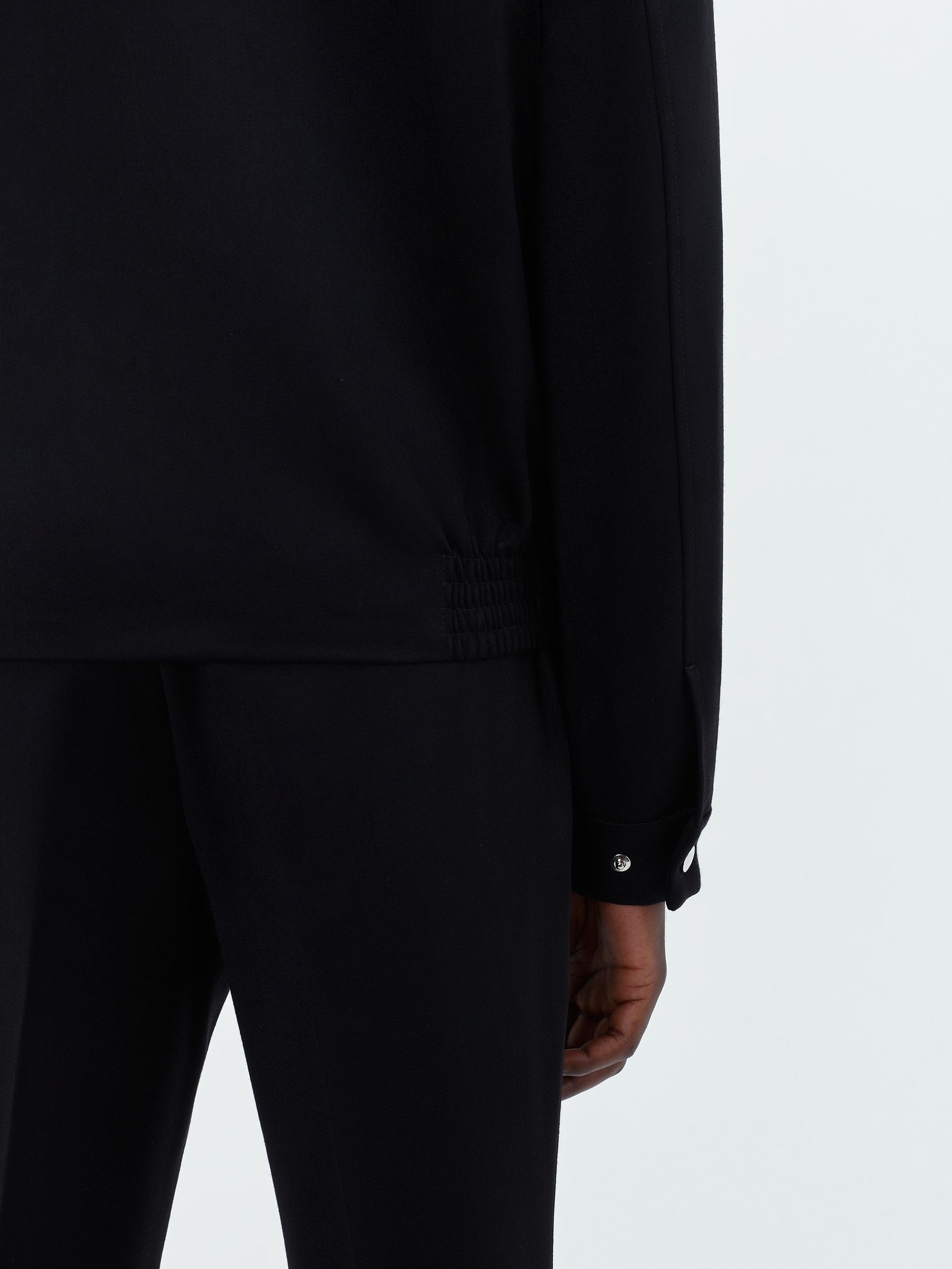 DOUBLE POCKET ZIP BLOUSON-BLACK - 9