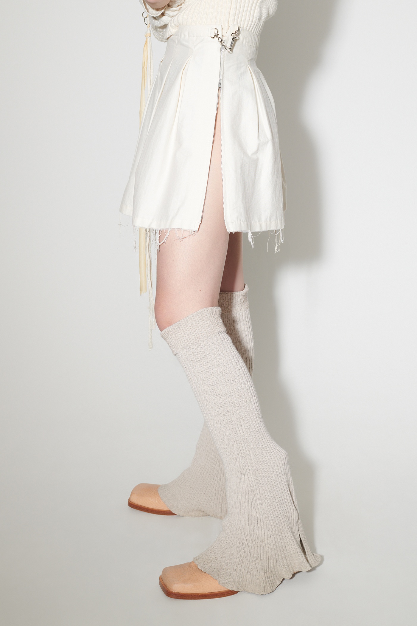 Object Skirt Natural Crinkled Cotton Nylon - 2