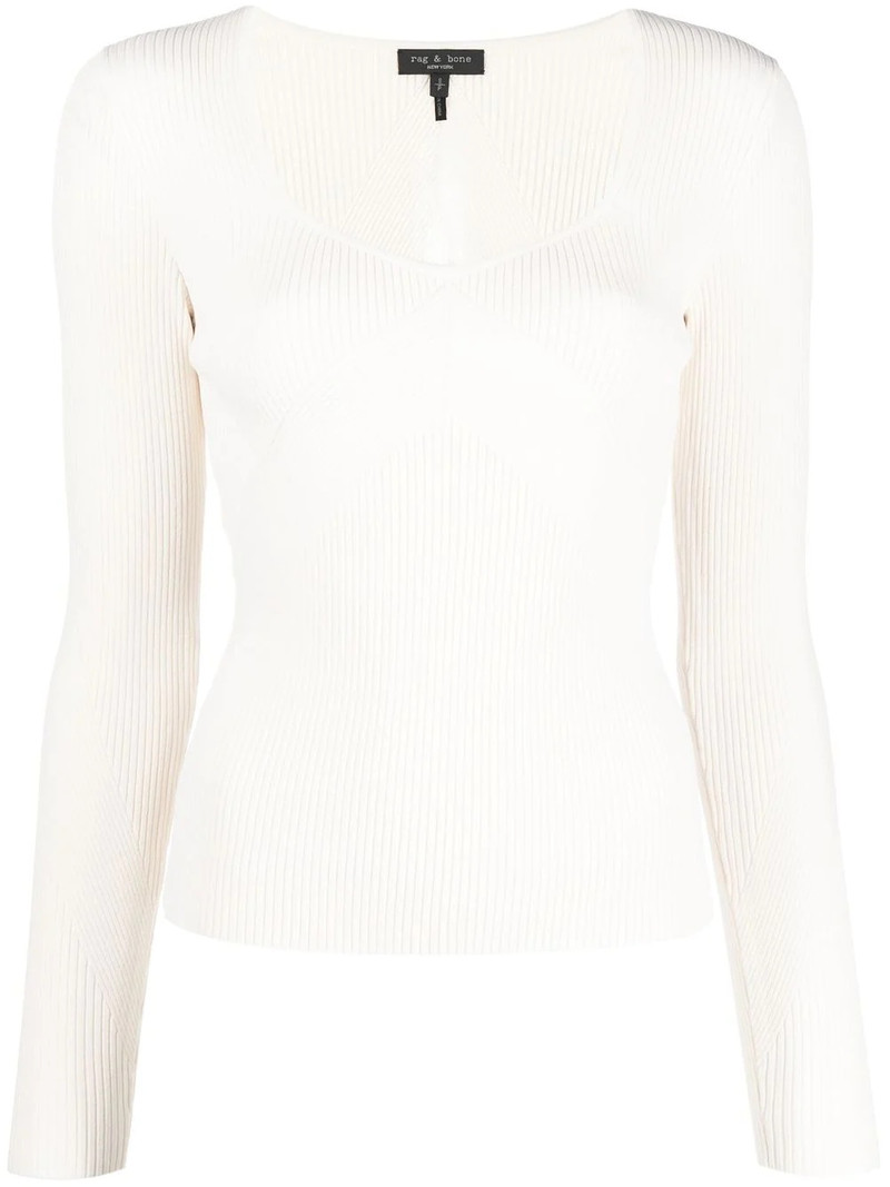 V-neck long-sleeved T-shirt 1
