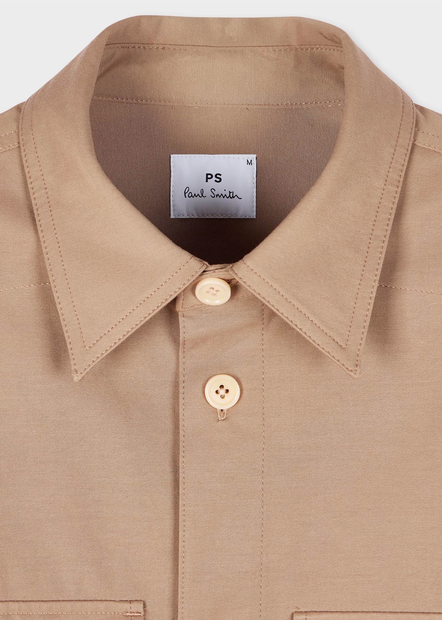Tan Cotton-Blend Overshirt - 3