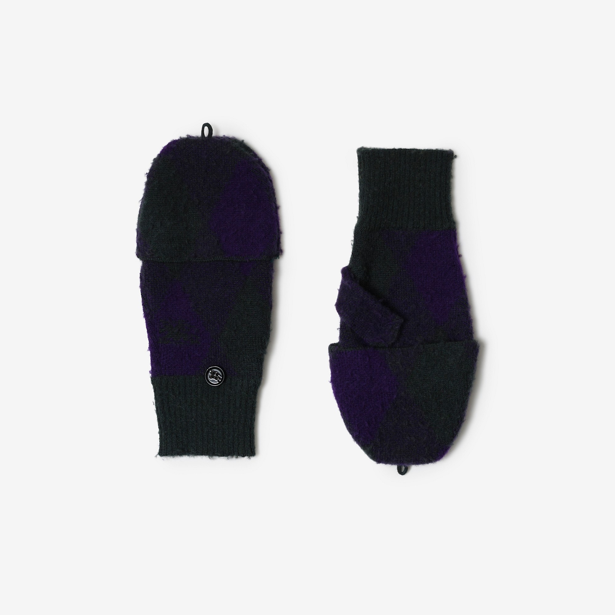 Argyle Wool Mittens - 2