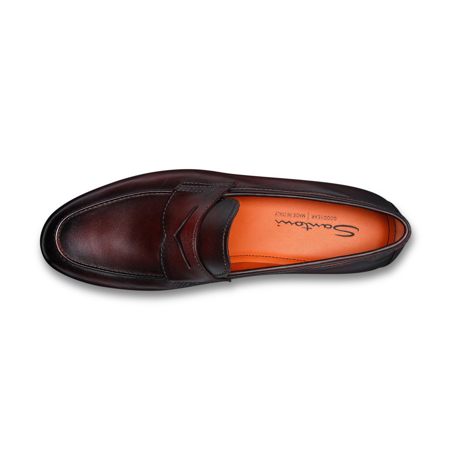 Men's burgundy leather Carlo loafer - 4