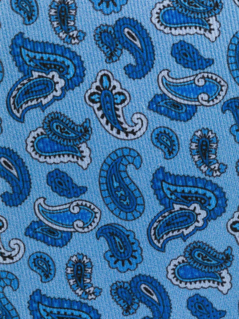 Micro paisley-print silk tie - 2