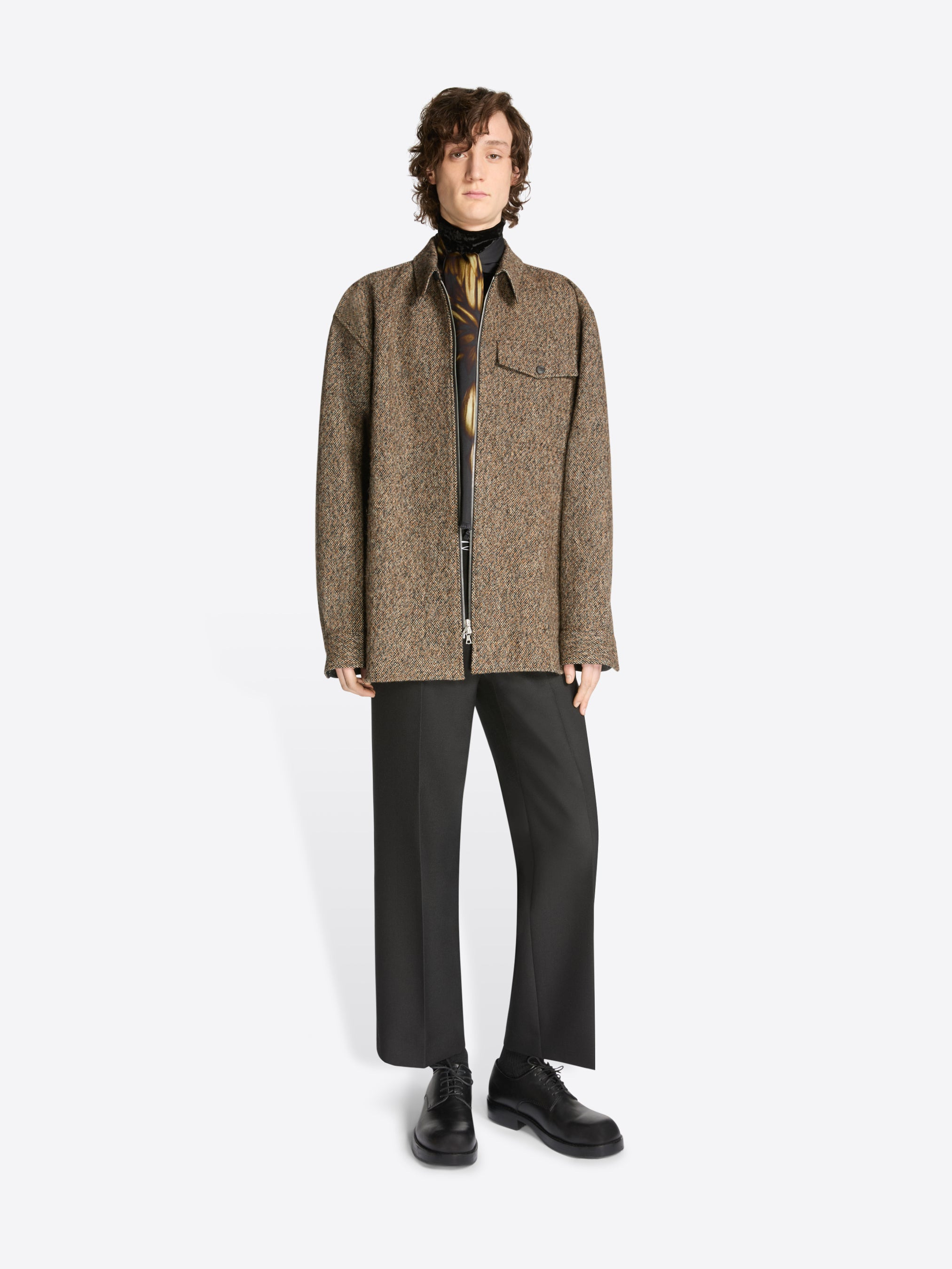TWEED ZIPPED SHIRT - 2