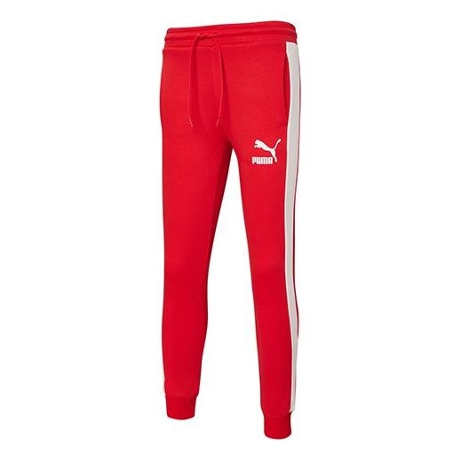 PUMA Iconic T7 Logo Printed sweatpants Men's Red 531381-11 - 1