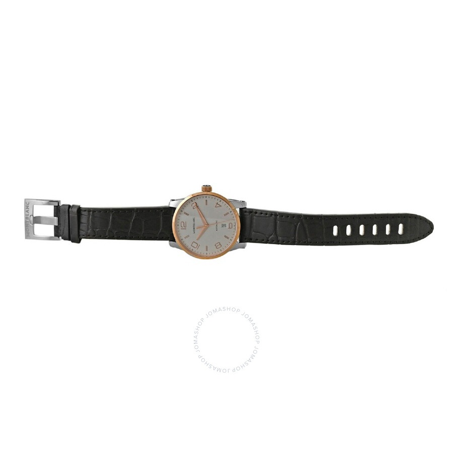 Pre-owned Montblanc Timewalker Silver Dial Men's Watch 110330 - 5