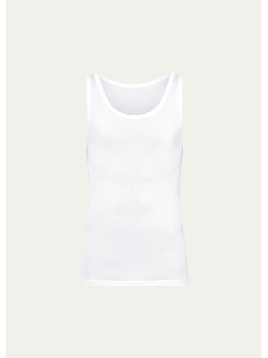 Cotton Pure Tank Top, White - 1