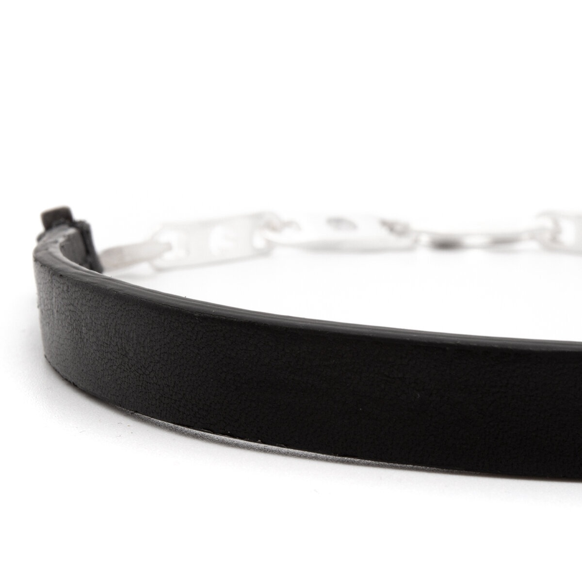 Rick Owens Chain Leather Choker in Black | REVERSIBLE