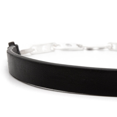 Rick Owens Chain Leather Choker in Black outlook