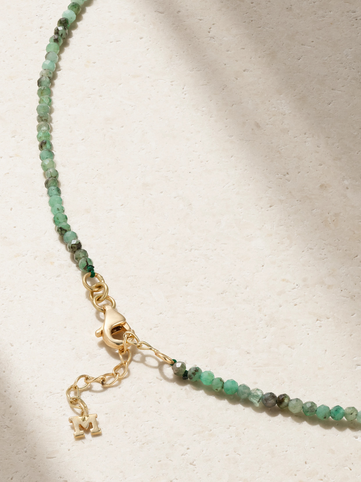 14-karat Gold Emerald Necklace - 3