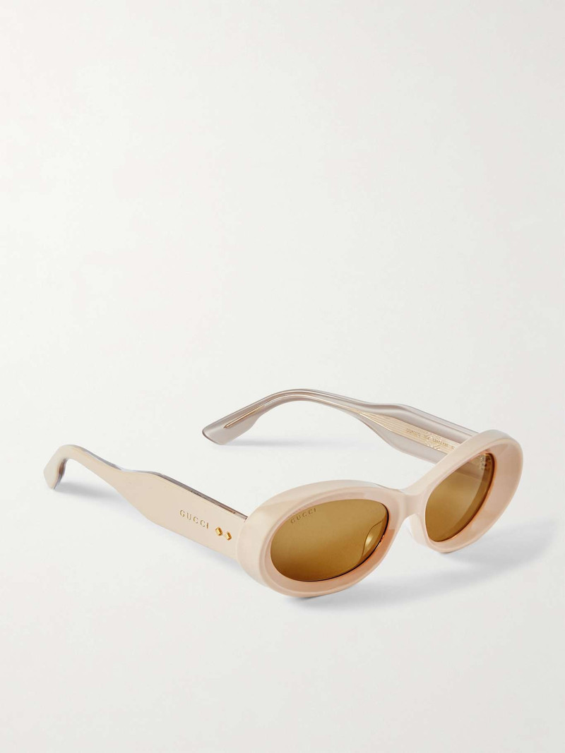 Oval-frame embellished acetate sunglasses 3