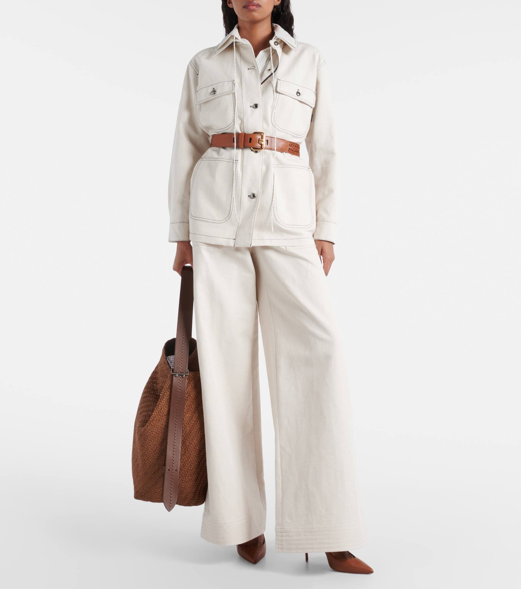 Max Mara ARCHETIPO7 Crochet medium Archetipo Shopping Bag