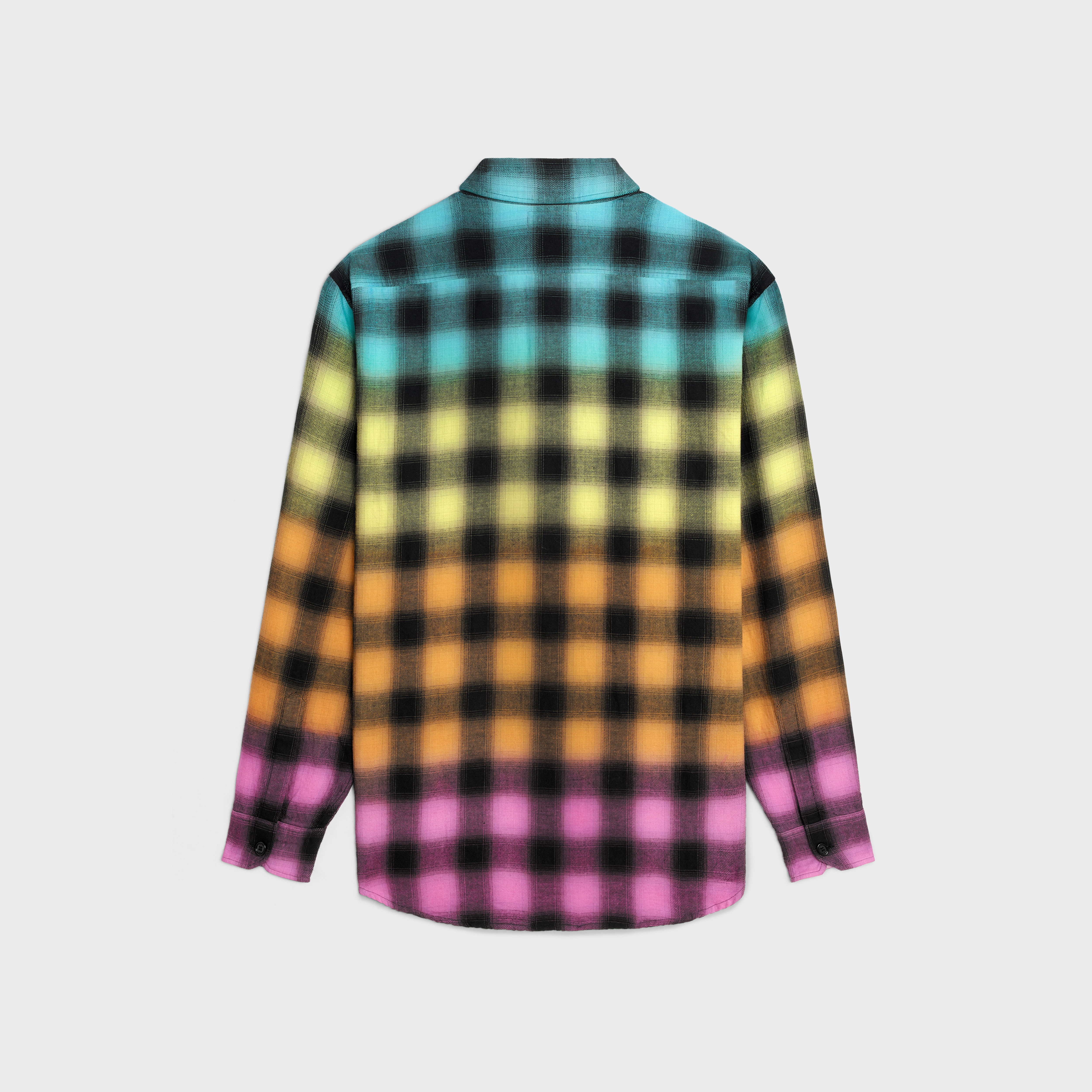 loose shirt in checked cotton linen - 2