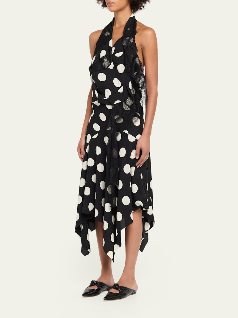 Polka Dot Halter Midi Dress 4